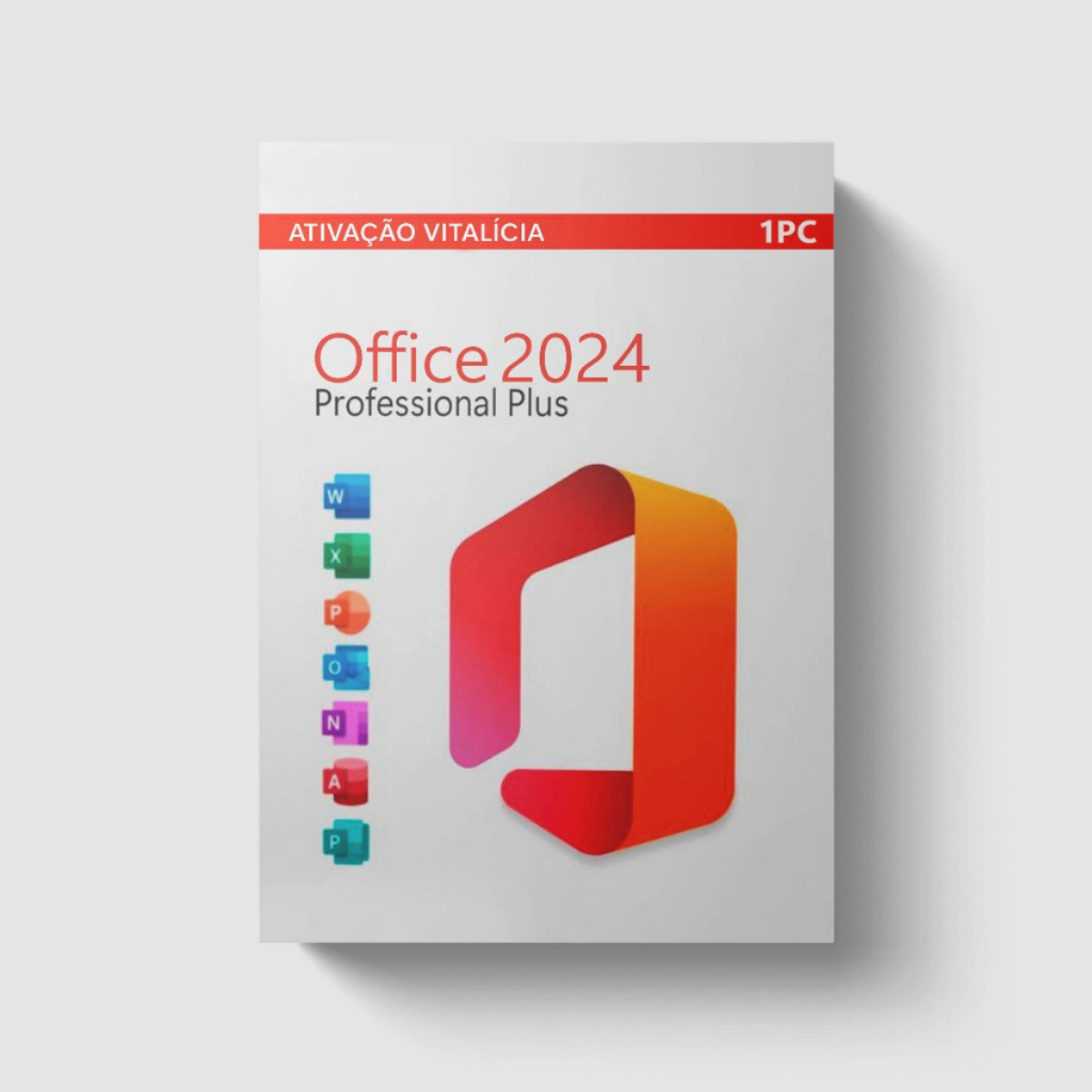 Office Professional Plus 2024 | Cartão de ativação | Lacrado | Original Microsoft | Nota Fiscal (DVD)