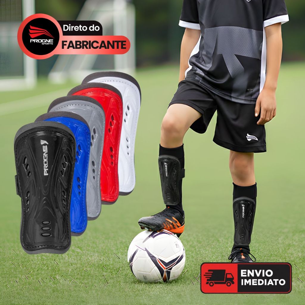 CANELEIRA INFANTIL S/TORNOZELEIRA ULTRA RESISTENTE (7-12 ANOS)  - FUTEBOL CAMPO SOCIETY FUTSAL - PROGNE SPORTS