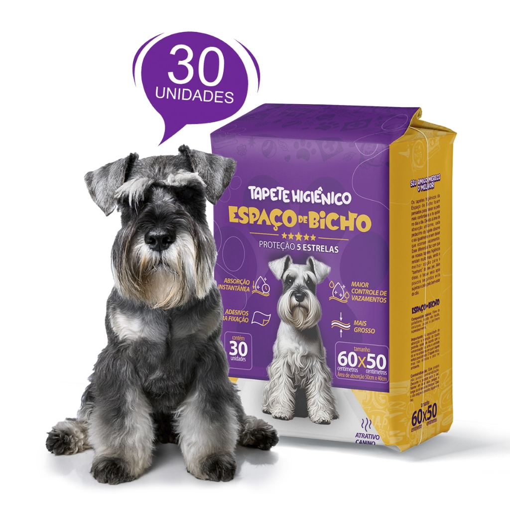 Kit 30 Tapete Higiênico Espaço De Bicho Para Cães 50x60cm  - Envio Imediato