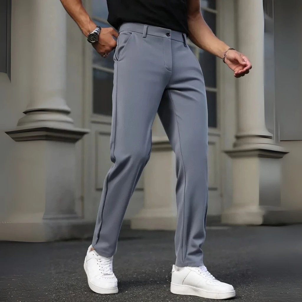 Calça Social Masculina Alfaiataria Premium Lycra Tech Comfort Premium Elastano Poliamiada Importada Slim Fit
