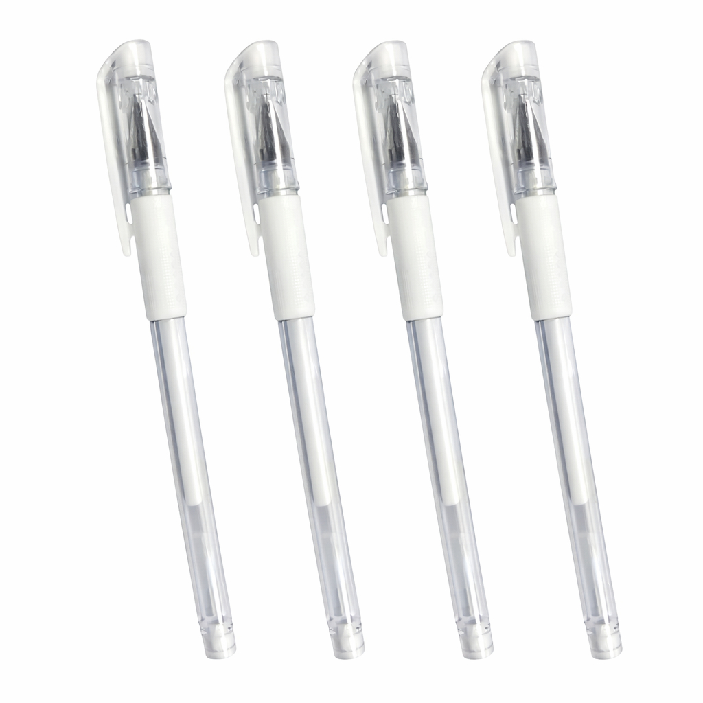 Kit 5 Caneta Gel Branca para Sobrancelhas Marcação de Pele Design e Micropigmentação Microblading