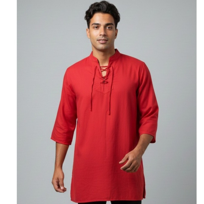 Bata Masculina Indiana Lisa Modelo Boho Chic Unissex Camisa