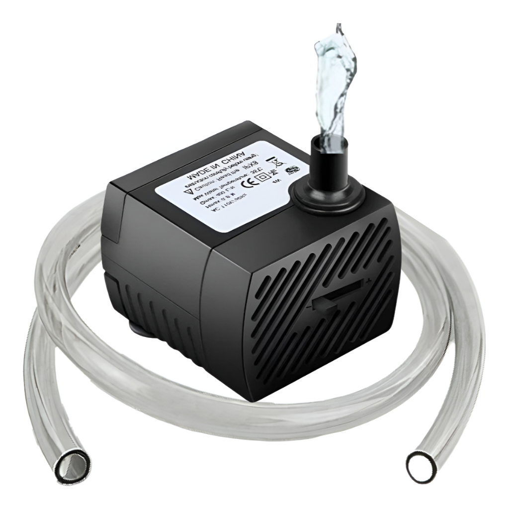 Bomba Submersa Bombinha Motor Aquário Fonte Água Bebedouro Pet + Mangueira