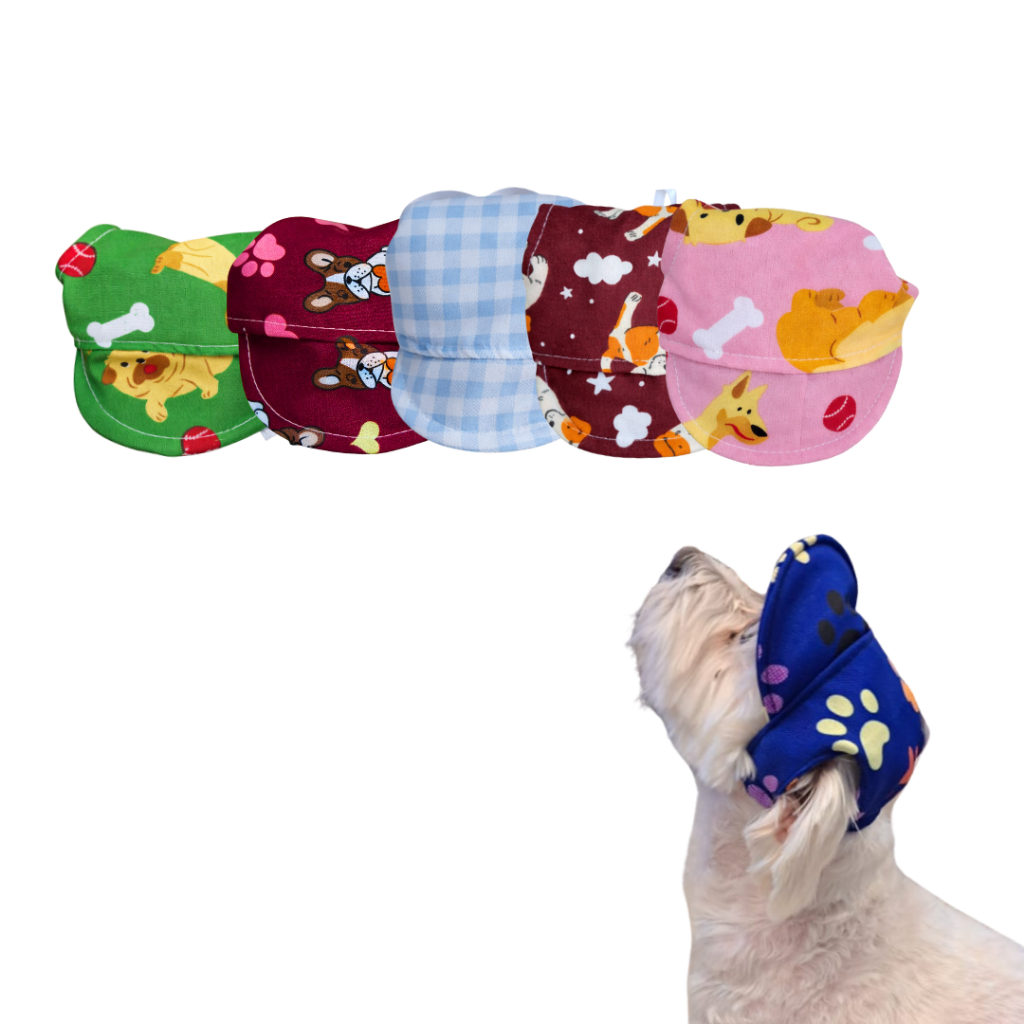 CHAPÉU BONÉ PARA PET CACHORRO E GATO ESTAMPADO PRAIA SOL PROTEÇAO
