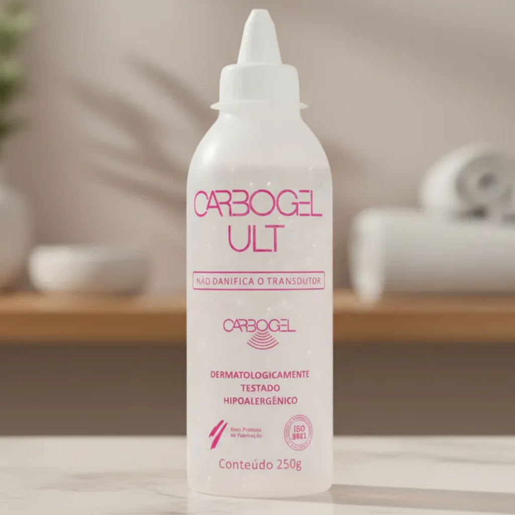 Gel Para Exames Ultrassom Tens Fes Doppler Condutor de Contato Incolor Frasco 250g Carbogel Ult