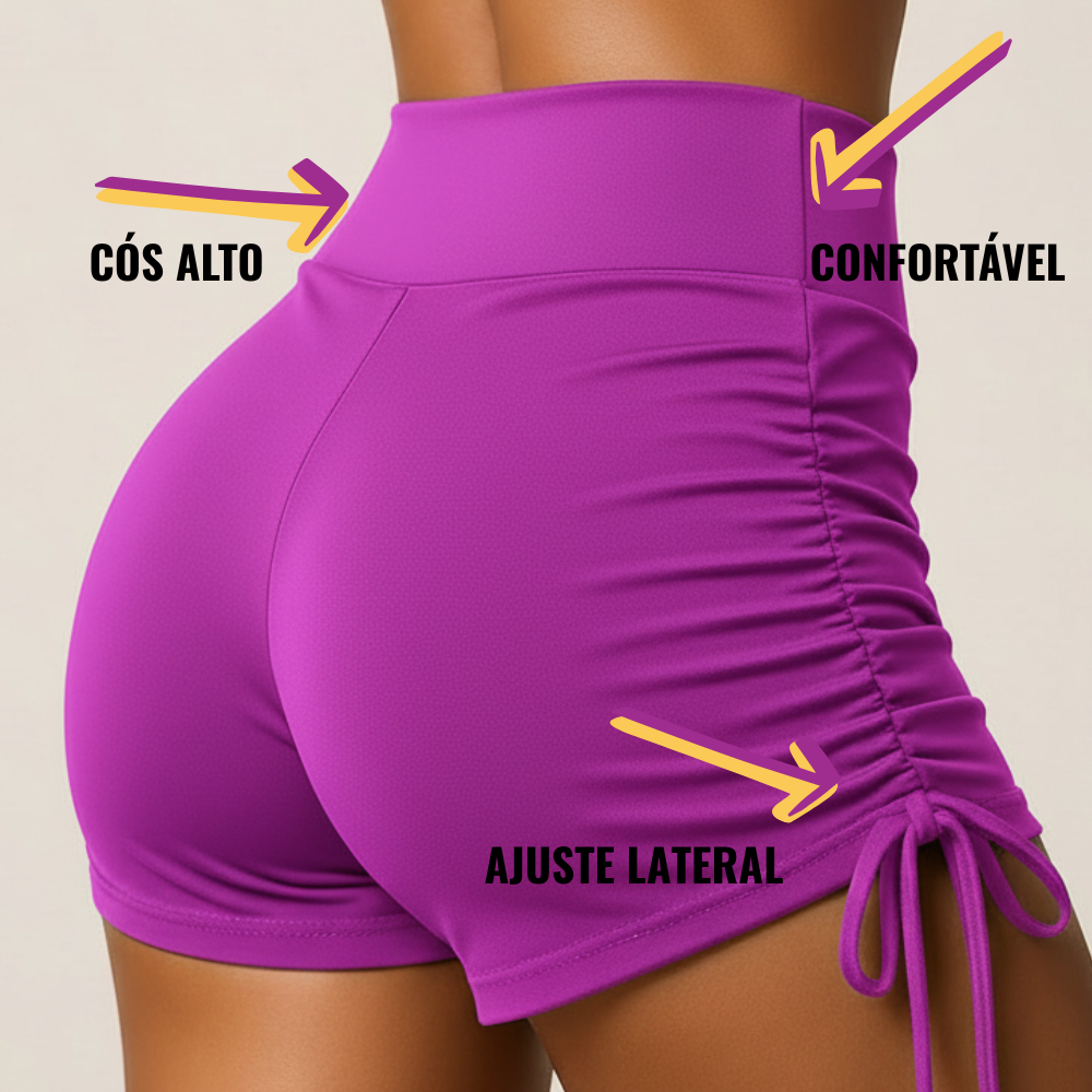 Short Praia Cos Alto  Suquini Academia Treino Verão Fitness