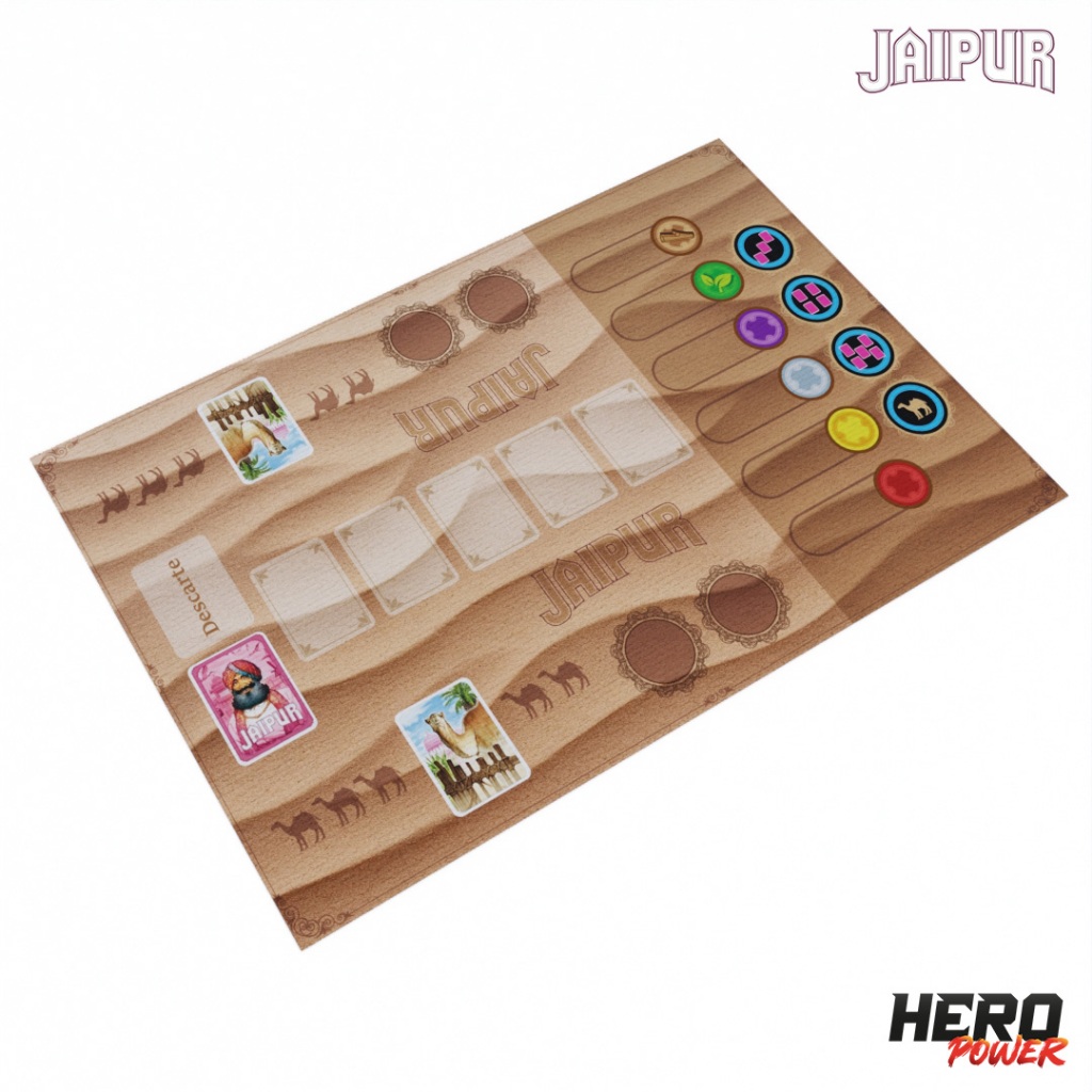 Playmat Jaipur 2º Edição | 70x45 cm | Lona Vinil 440g Boardgame
