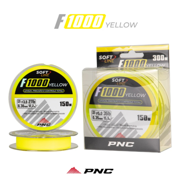 Linha Soft  Pinnacle F1000  Azul e Amarelo 300mt varias medidas disponiveis