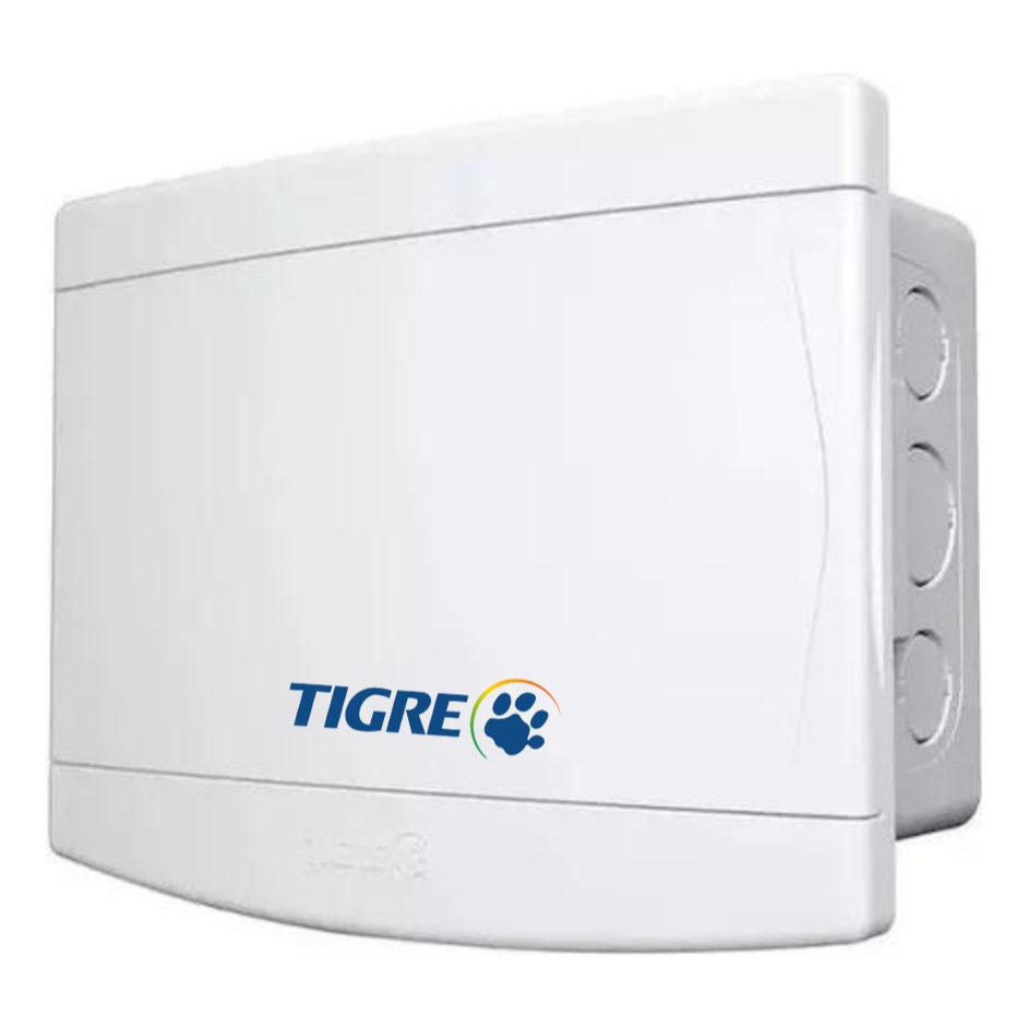 Quadro de Distribuição Embutir 6/8 Disjuntores S/Barramento Tigre