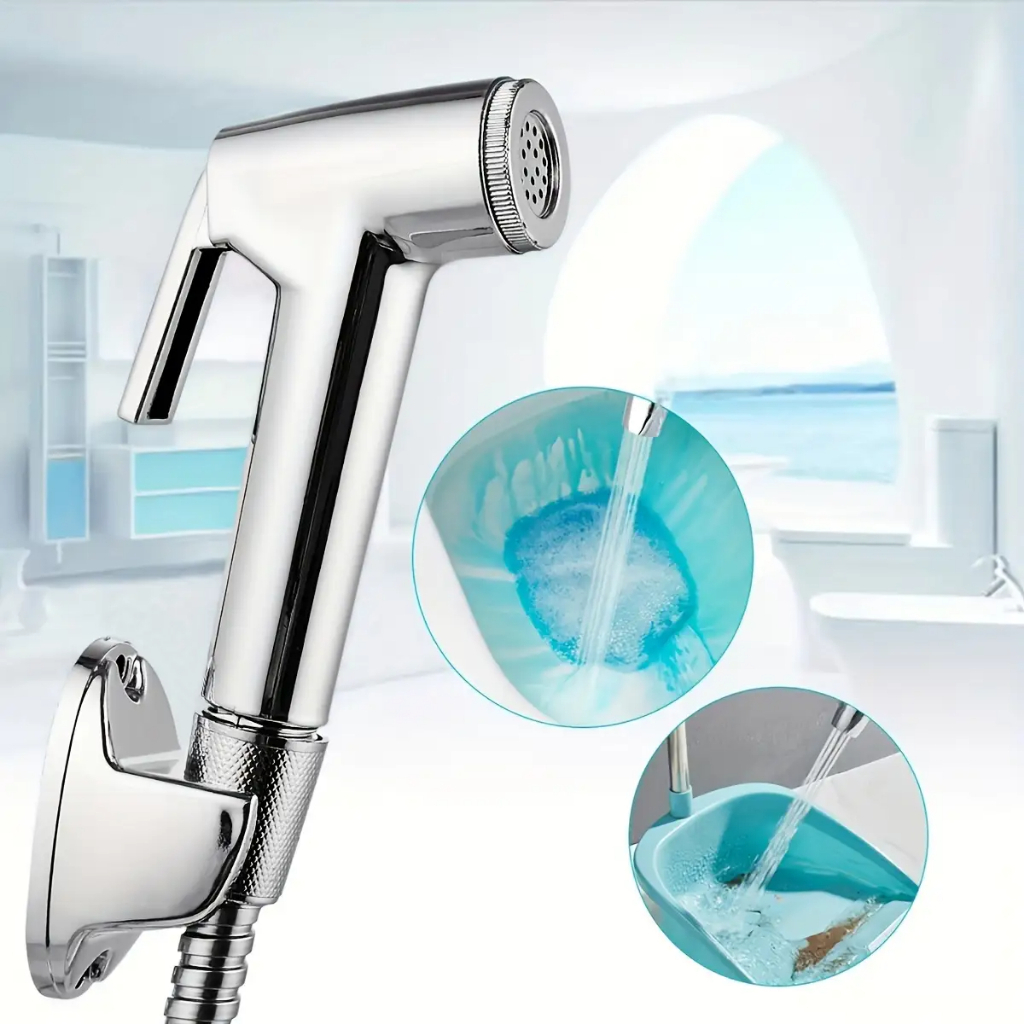 Ducha Higiênica Para Banheiro Completa Luxo Inox núcleo da válvula de cobre 1,2m Chuveirinho Privada