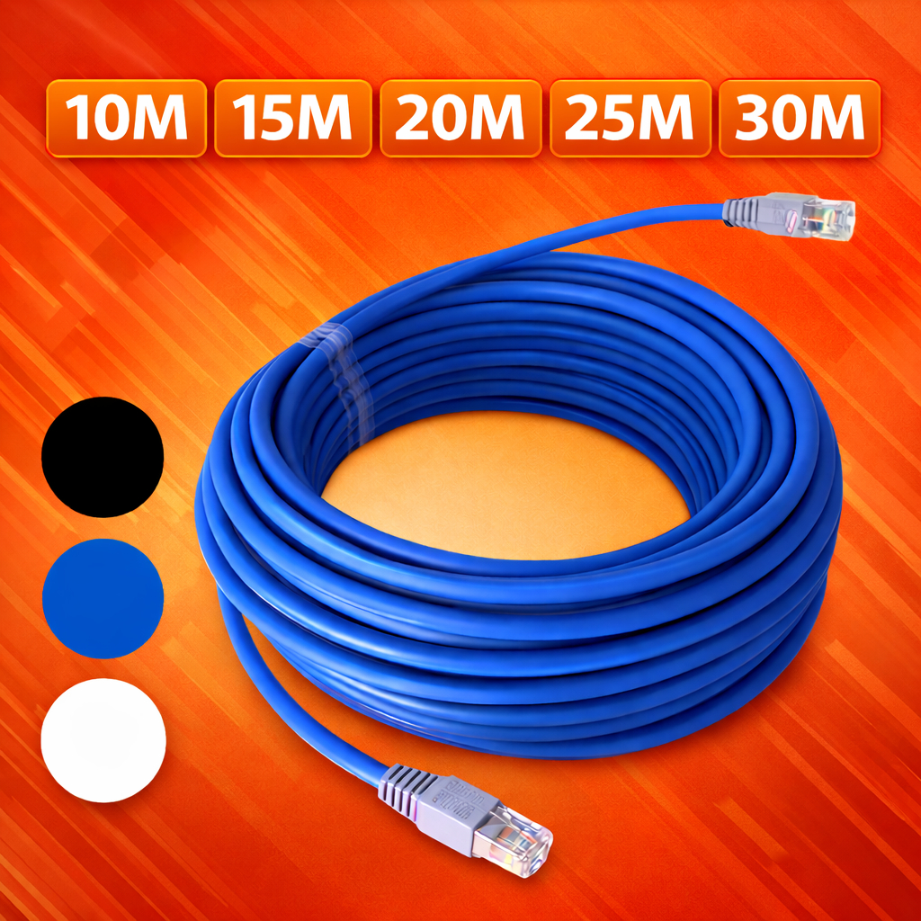 Cabo de Rede para Internet Crimpado RJ45 10/15/20/25/30 Metros