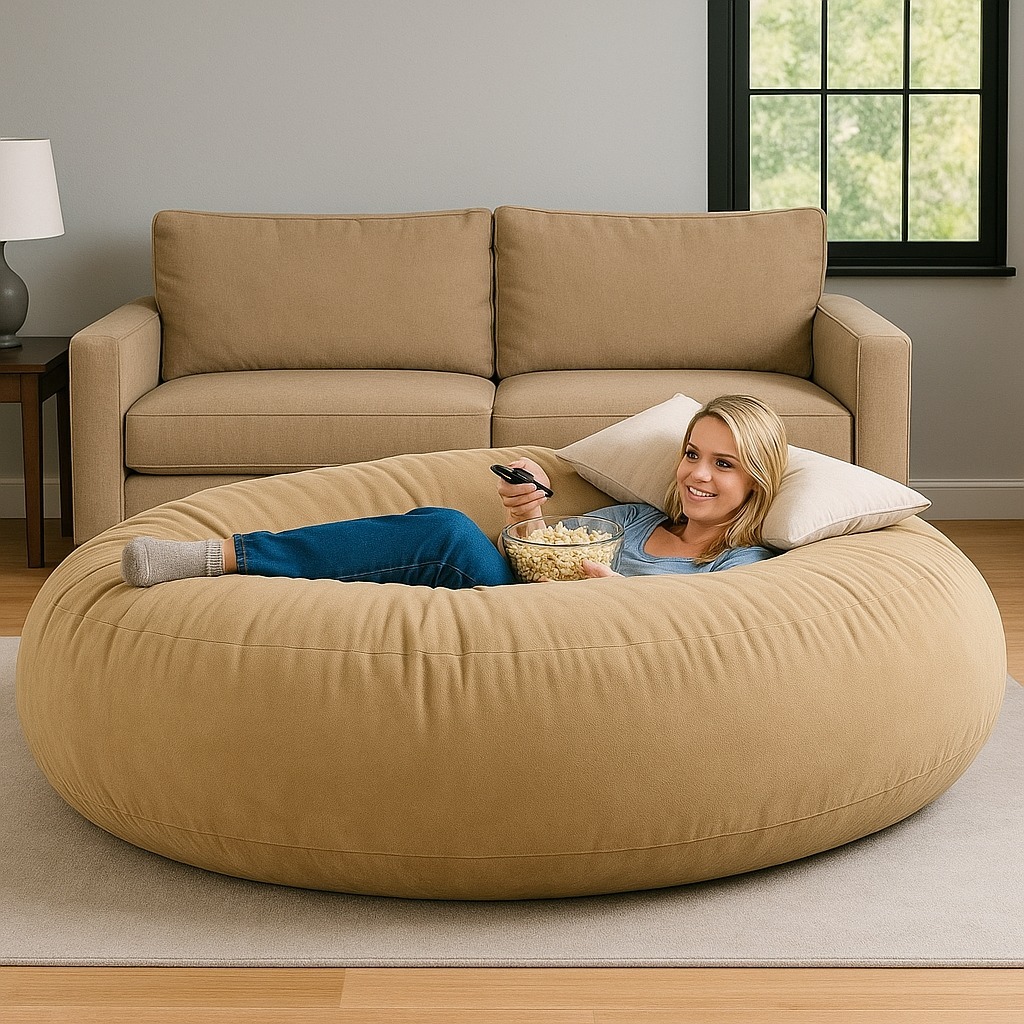 Puff Premium Gigante Material Refinado Suede Diversas Cores 140x25 Medida sem Enchimento