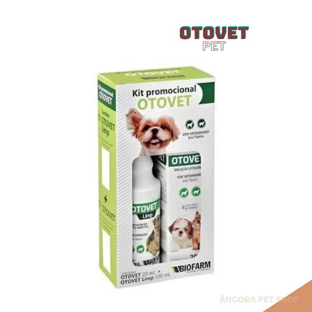 Kit Otovet 20ml + Otovet Limpeza 100ml para Cães e Gatos