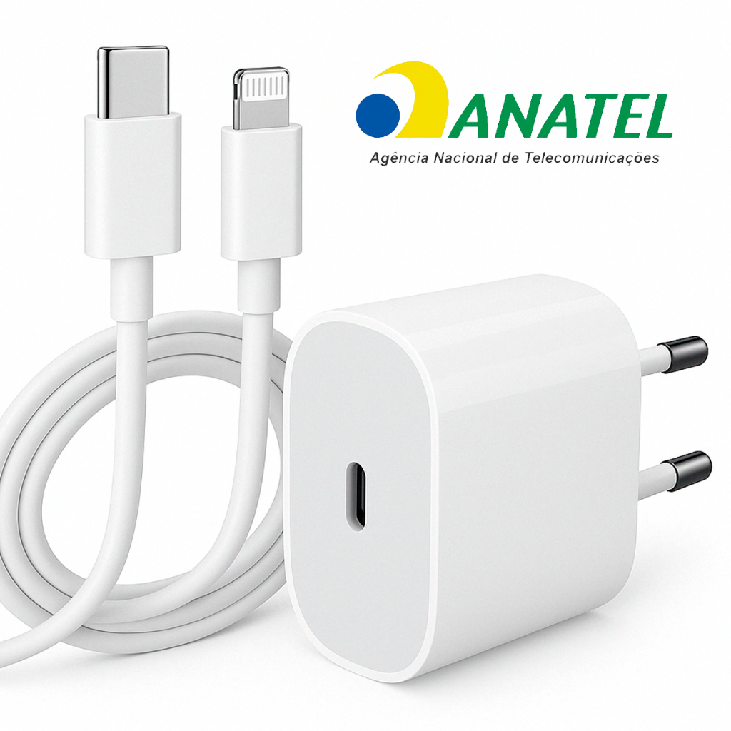 Kit 2 Carregador iPhone Original 20W Turbo iPhone 11 12 13 14 Xr Usb C para  lightning