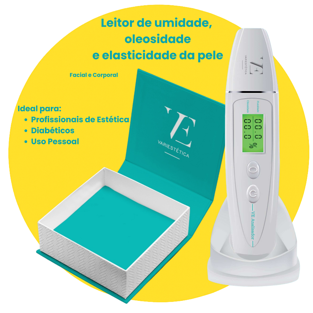 Analisador De Pele Digital Oleosidade Umidade - Variestética