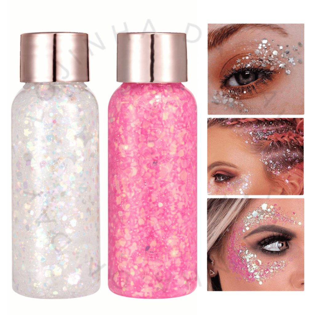 Glitter em Gel Facial e Corporal Infantil e Adulto Maquiagem Glow Power Carnaval Bloco