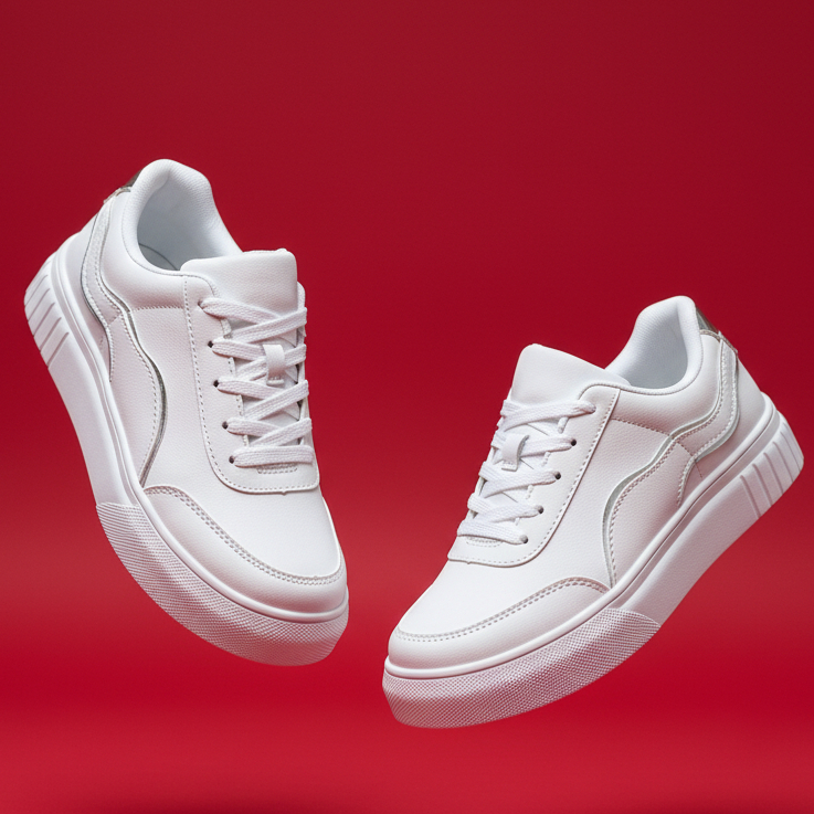 Tênis Branco Casual Feminino Confortável Sapato Academia Uso Diário Antiderrapante Envio Imediato