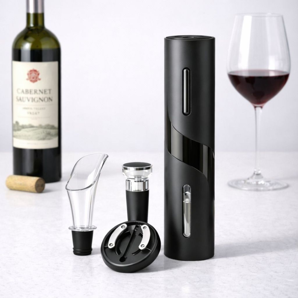 Abridor de Vinho Elétrico Pilha Saca Rolha Automático Portátil Moderno Presente Utilidade