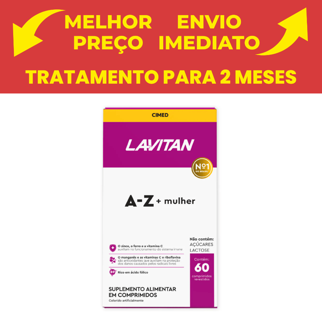 Lavitan A-Z + Mulher Suplemento Alimentar Contém 60 comprimidos - CIMED