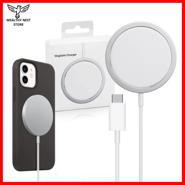 Carregador Magnético Magsafe 15W Com Fio Para Iphone Cabo Tipo C Carregamento Rápido