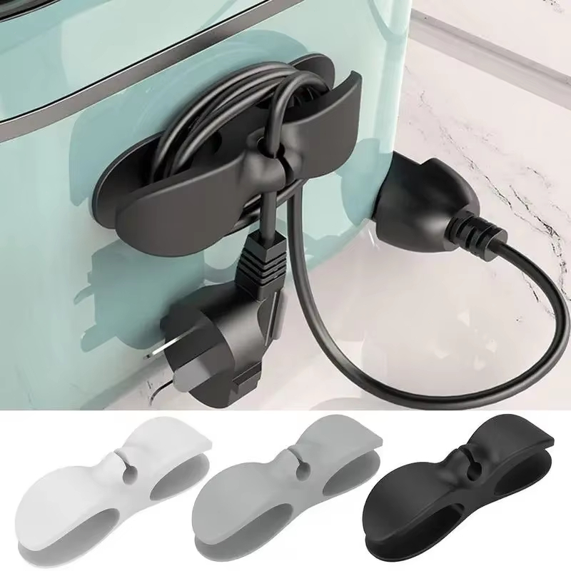 Kit 6 Enrolador De Fio De Armazenamento De Cozinha Organizador De Cabo De Alimentação Fixo