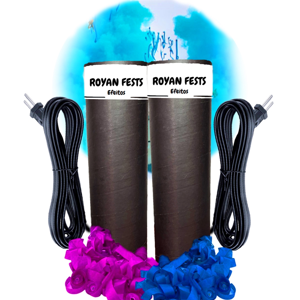 Kit Chá Revelação 2 Lançadores Elétricos