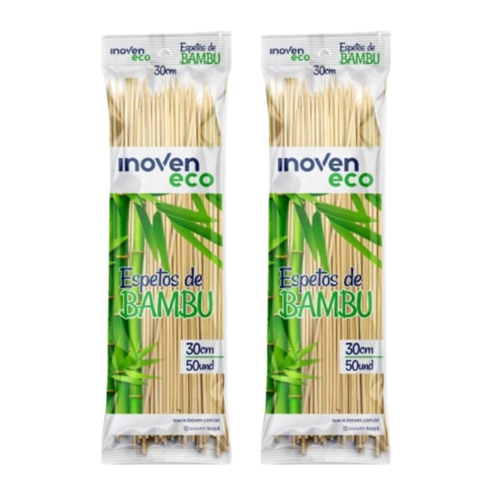 Espeto de Bambu 30cm 50 Unidades