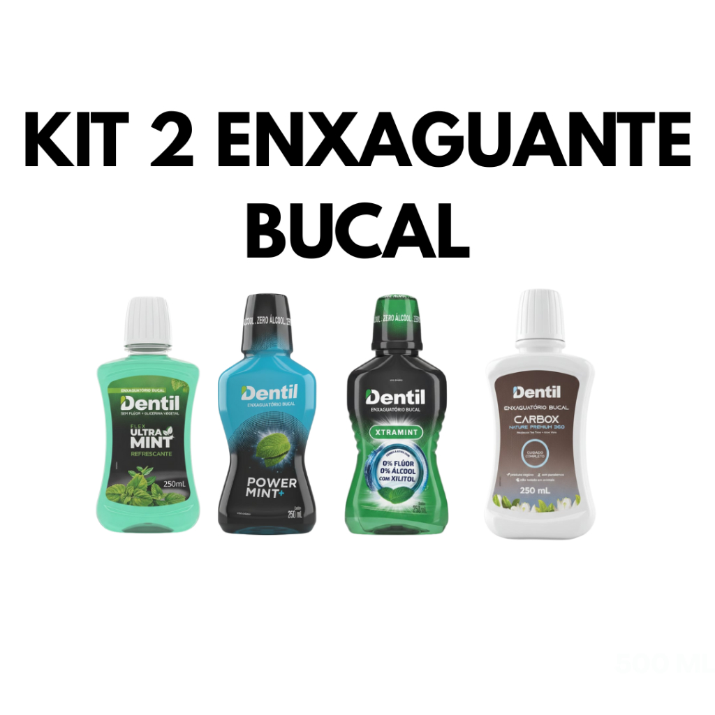 Kit 2 Enxaguantes Bucais Sem Flúor Dentill
