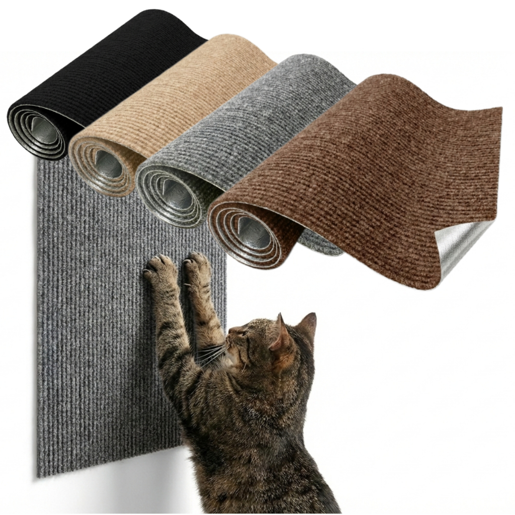 Arranhador Adesivo para Gatos 2 Metros | Protetor de Sofá Cama Móveis | Cola Resistente | Cortável