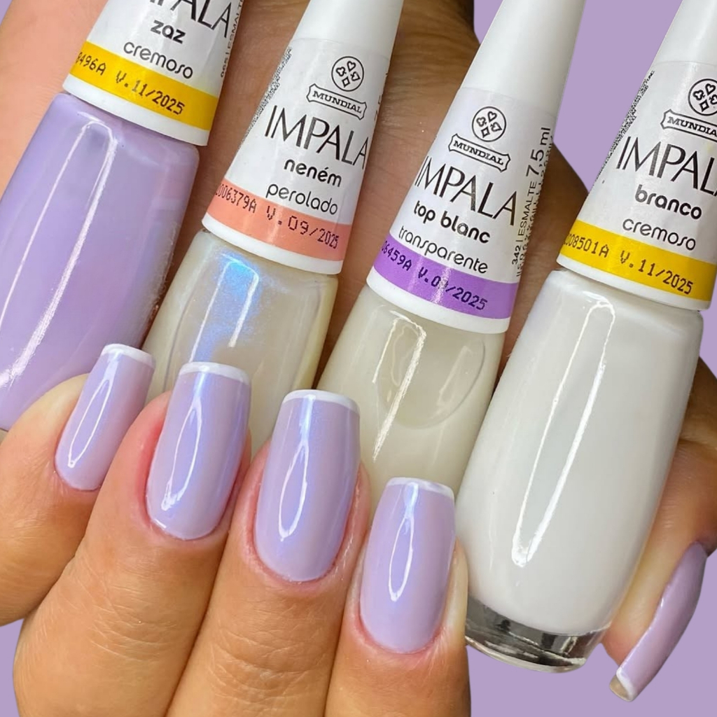 Kit 4 Esmaltes Impala Roxo Francesinha Oferta Atacado