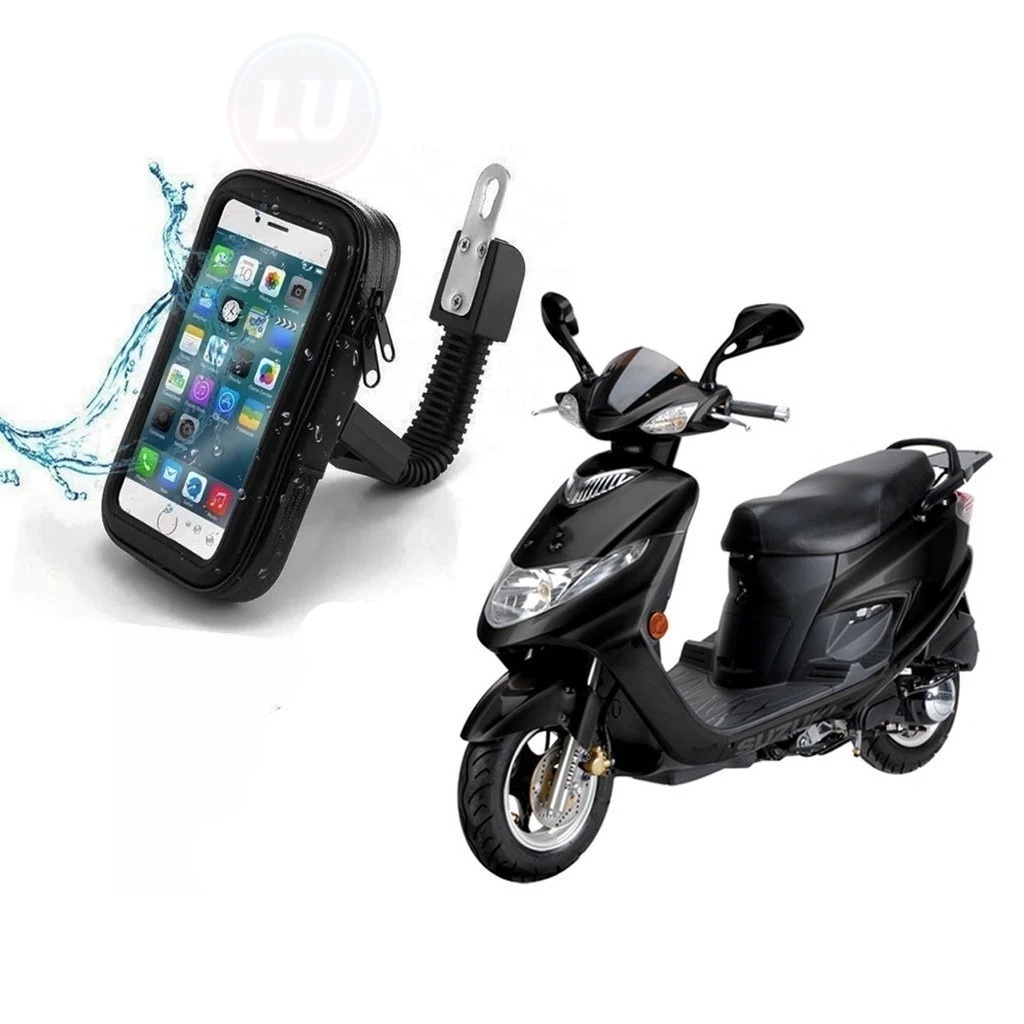 Suporte Celular com Bolsa À Prova D'água p/ Moto boy Bike Bicicleta GPS Retrovisor Guidão 7 polegada