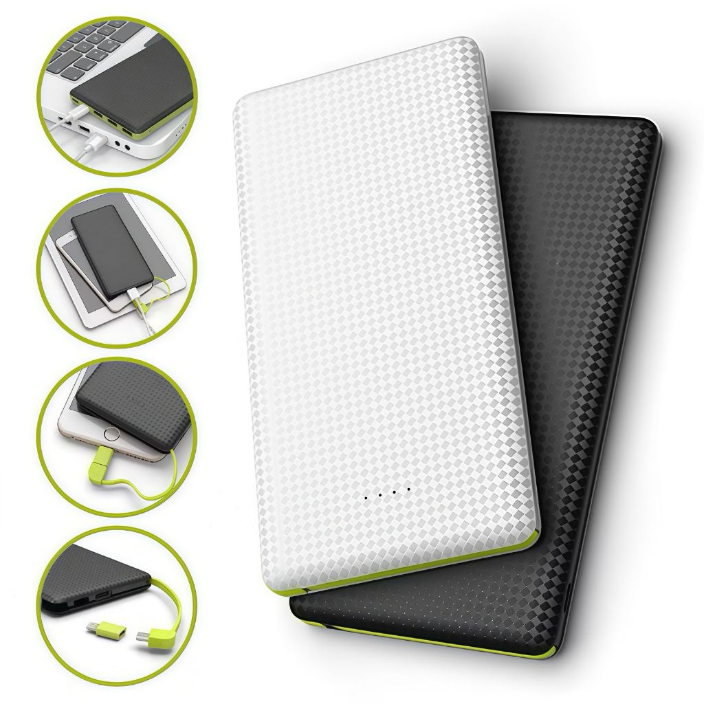 Carregador Portátil Power Bank 5000/10000mah com Adaptador para iPhone e Android (V8)