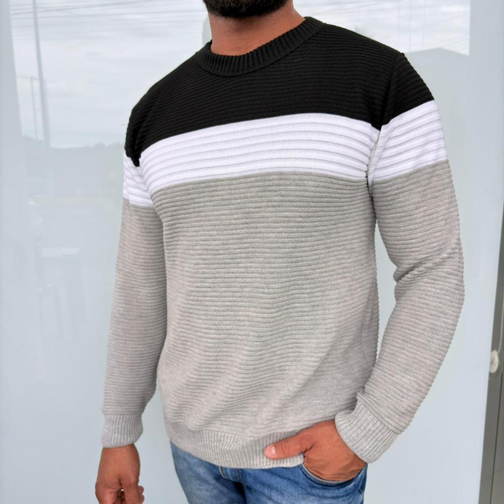 Suéter Masculino tricot Confortável para Inverno frio homem