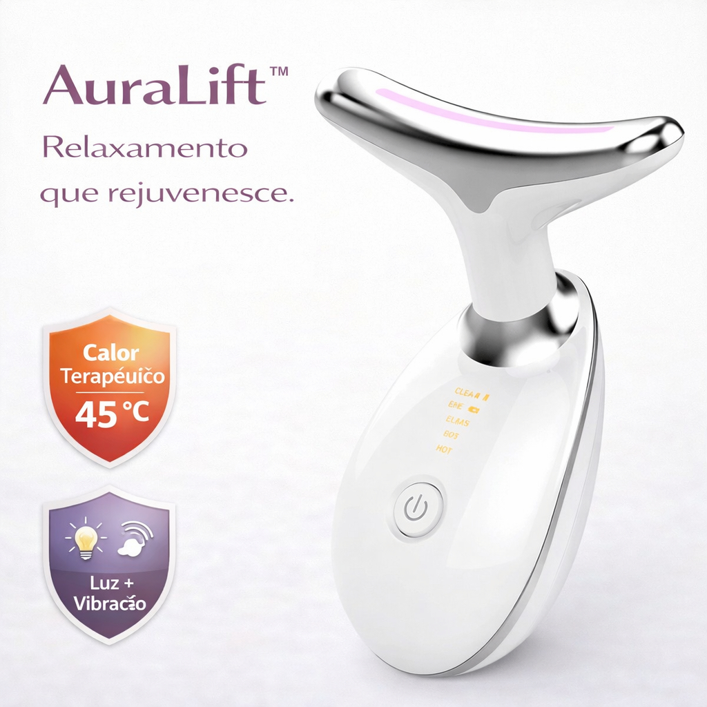 Massageador Facial Fototerapia Recuperadora Rosto e Pescoço Pele Saudável Antirrugas e Firmador