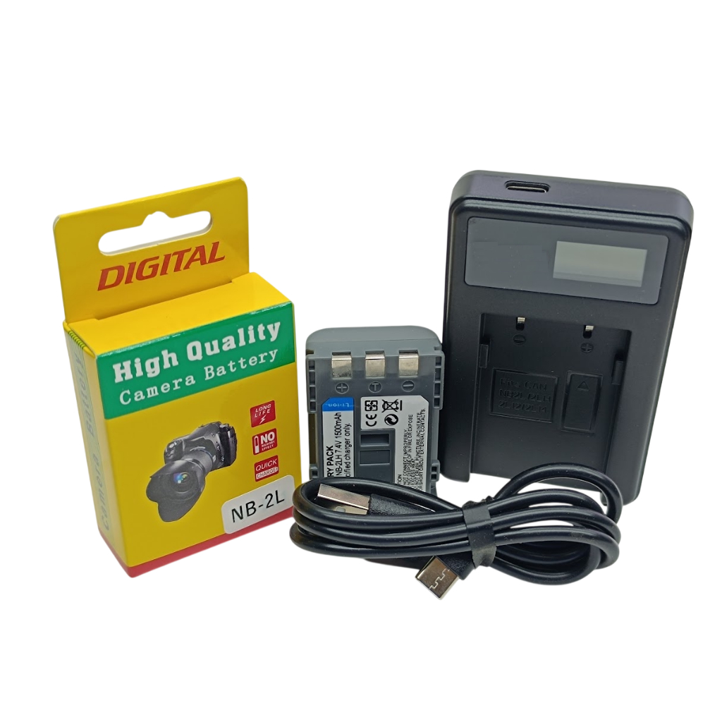 Carregador + Bateria NB-2LH Pra Canon EOS 400D S80 S70 S50 S60 350D G7 G9 S30 HF-R10 HF-R10 MV930
