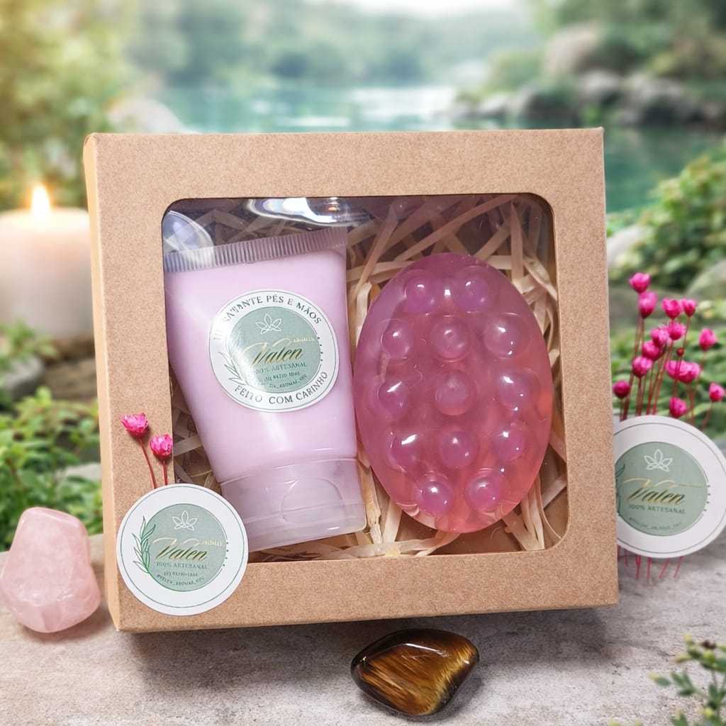 Mimo para mulher com creme hidratante para as mãos com Ureia + Sabonete Presente Dia das Maes
