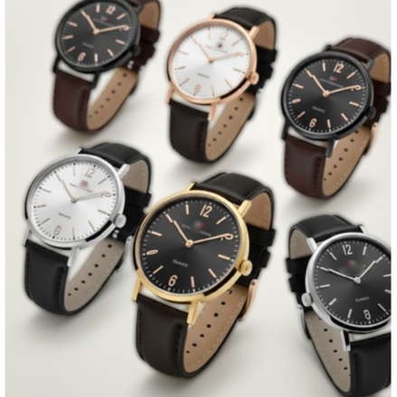 Relógio Unisexx Social Minimalista Pulseira de Couro Luxo Quartzo Slim Casual