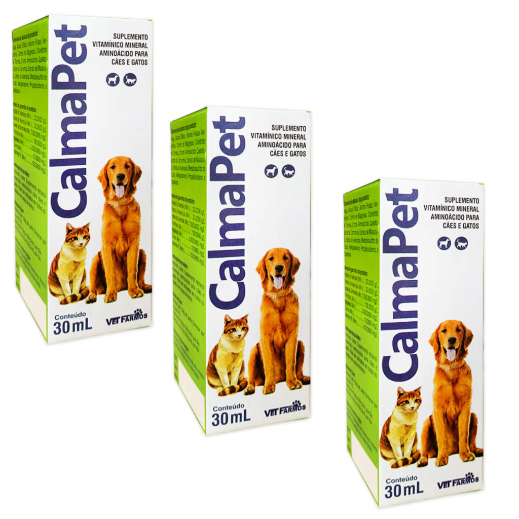 Calmapet Calmante Natural Para Cães e Gatos Viagem Escolha a Opção