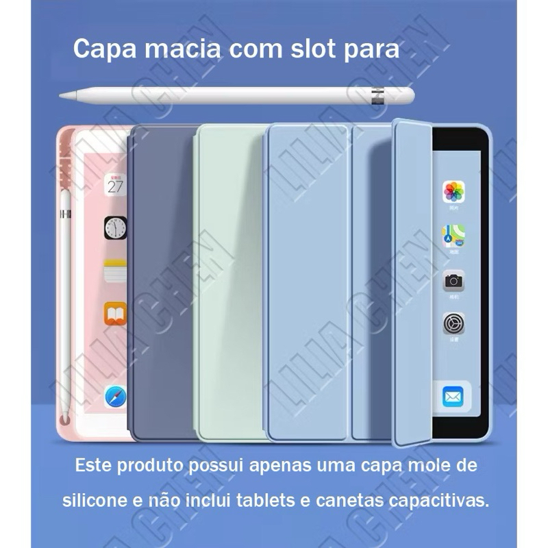 ATALHOBR Capa magnetico inteligente  Com função sleep C/Slot de canetas Compativel Tablet Xiaomi Redmi Pad 2 2025 11 Pol