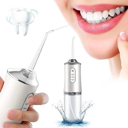 Irrigador Bucal Elétrico Oral Limpeza Portátil USB com Jato e Recarregável Para família ou viagem