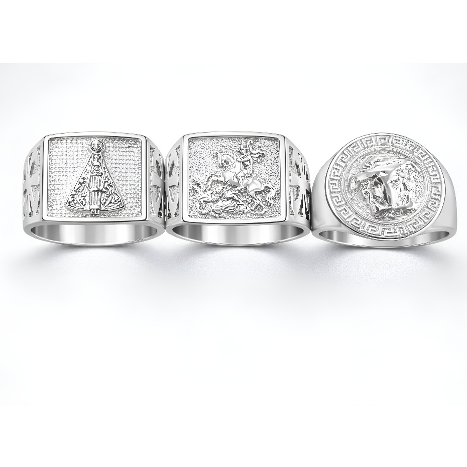 Dedeira Em Prata 925 Anel Masculino Prata