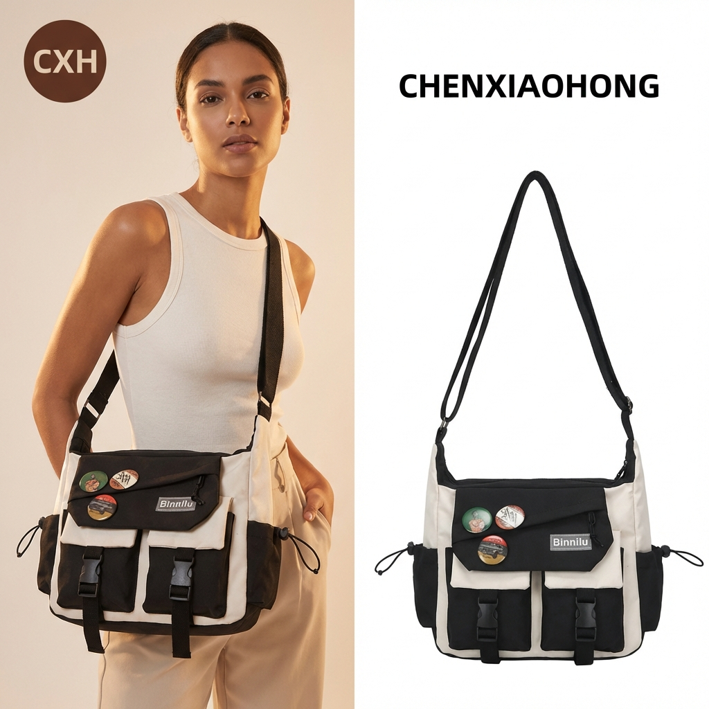 Bolsa Mensageiro Japonesa Moderna – De Ombro Crossbody De Grande Capacidade Para Homens E Viagens Diárias