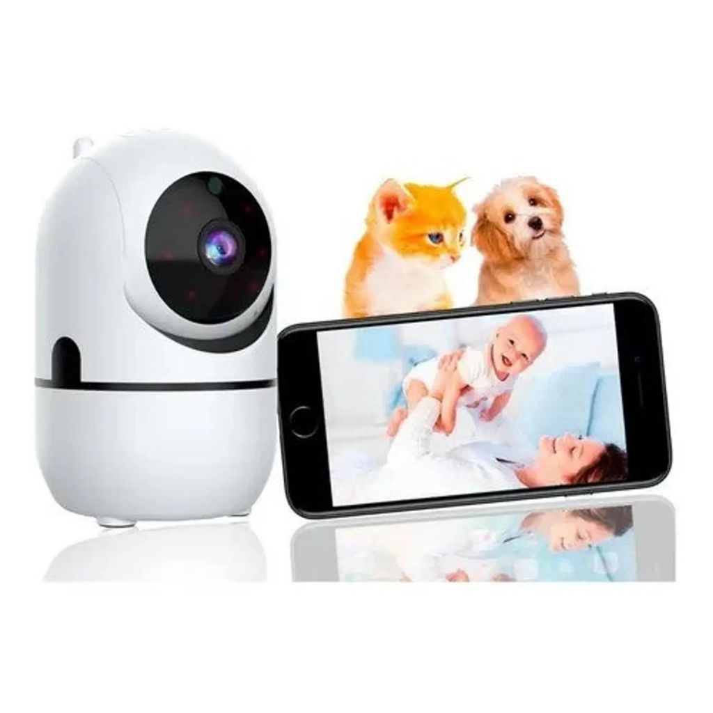 Câmera wi-fi Sem Fio HD 360 Babá Eletrônica Segurança com microfone e áudio conecta celular - Bivolt