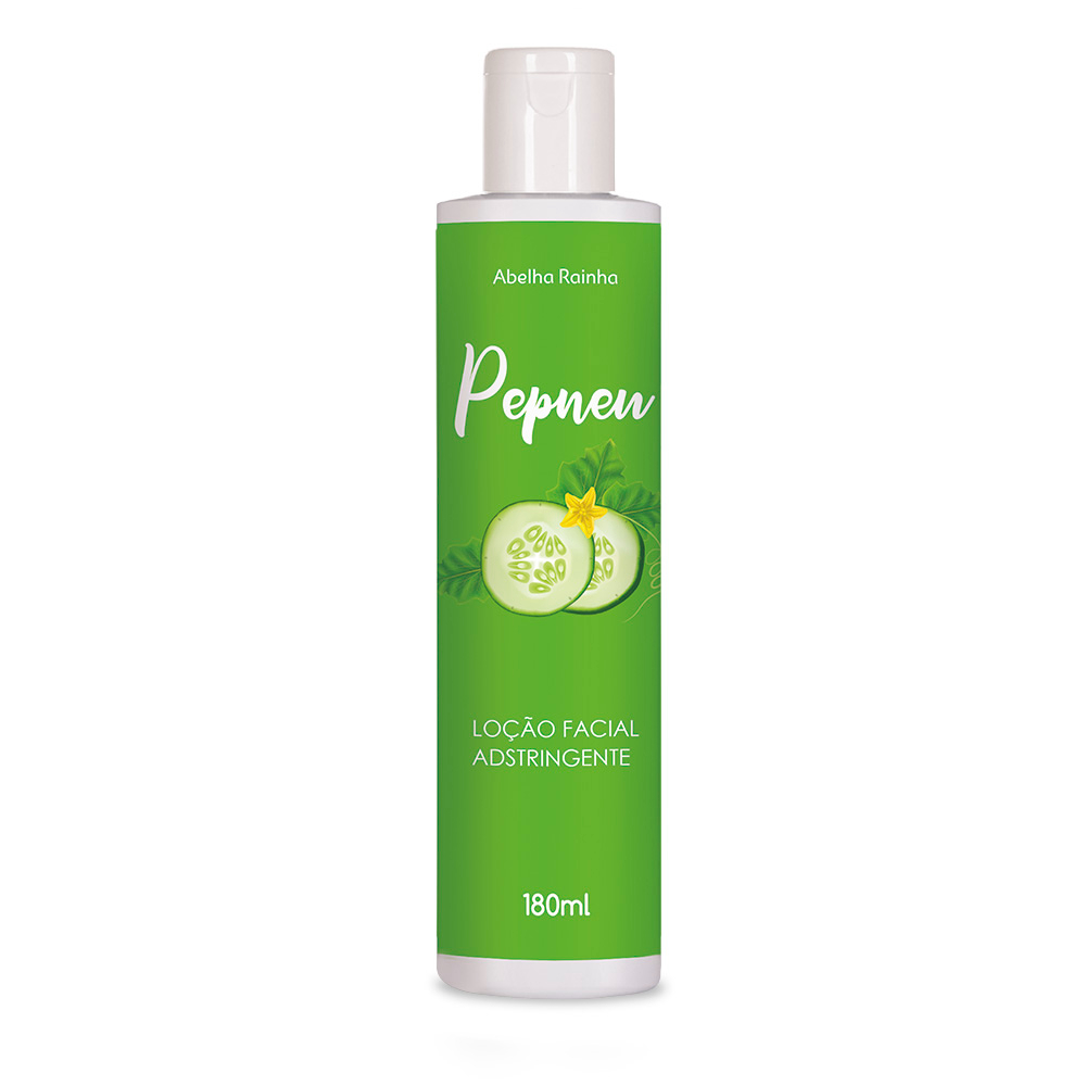 Loção Facial Adstringente de Pepino para pele Oleosa 180ml Pepnew Abelha Rainha