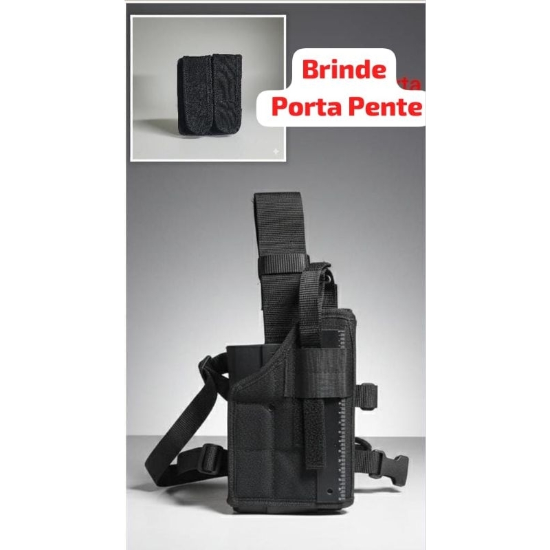 Coldre Tático de Perna + Brinde porta Munição