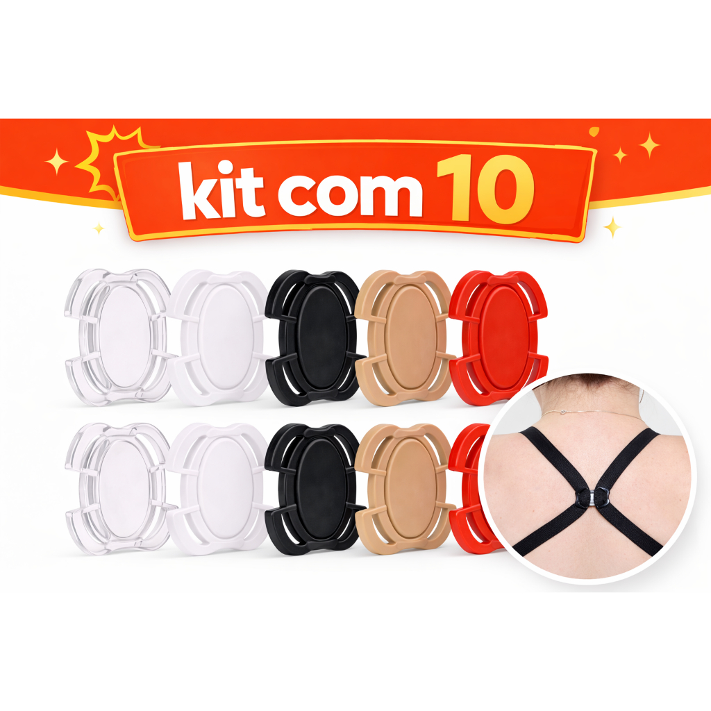 Kit com 10 Clip para Junção de Alças - Compatível com todas as Alças