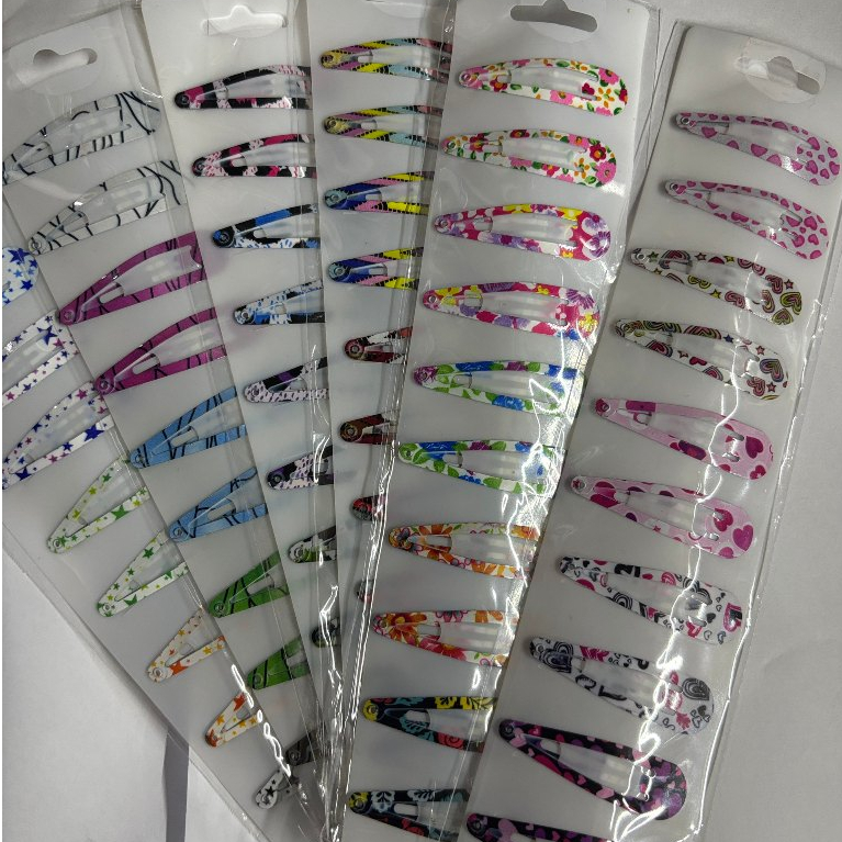 Kit 3 ate 10 Cartela 30 ate 100 Unidades Presilhas Prendedores de Cabelo Tic Tac Na Cor Colorido Entrega Pronto