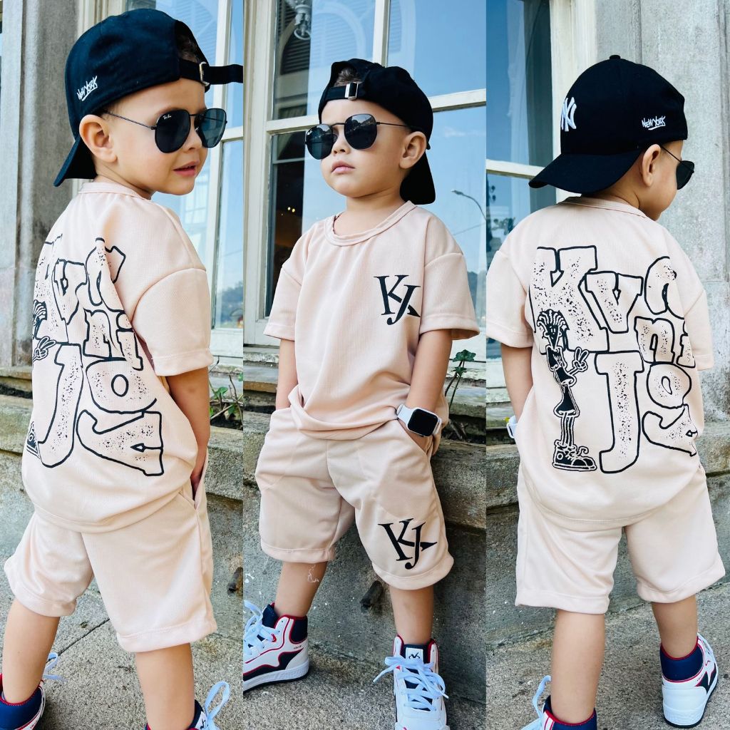 Conjunto Infantil Masculino - Camisa + Bermuda Para O Verão 2025