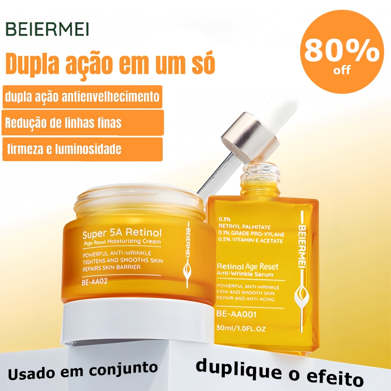 Beiermei Sérum Retinol 30ML/1.0 FL.OZ creme Suavizar rugas e linhas finas Hidratante Natural