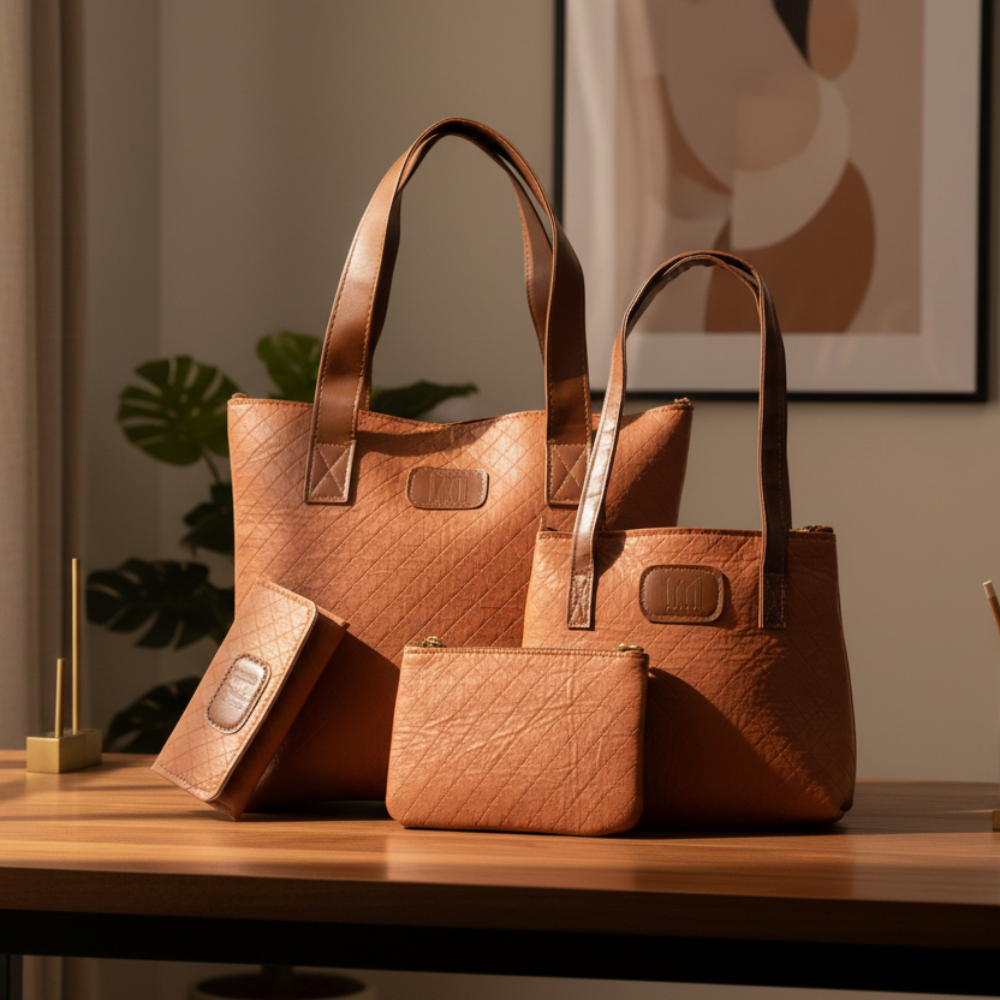 Bolsa Feminina Sacola Bag Shopper + Tote + Carteira + Necessaire Kit 4 Peças